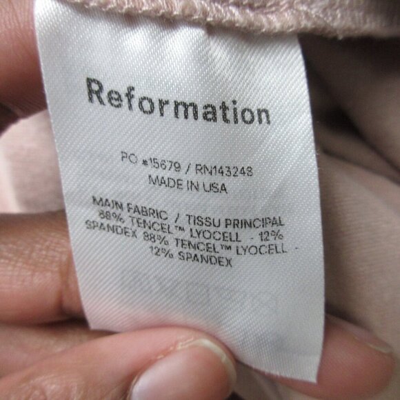 Reformation Jeans Kaila Tank Midi Wrap Dress S Pink Knit Stretch Casual Chic 310 - Picture 4 of 11